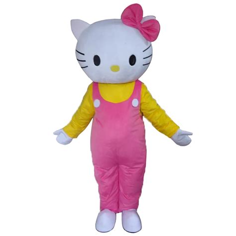 Brand New Adult Cartoon Mascot Costume Cute Hello Kitty pink Fancy Dress-in Game Costumes from ...