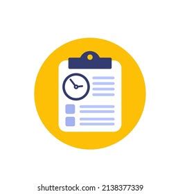 Timesheet Time Tracking Icon Flat Vector Stock Vector (Royalty Free) 2138377339 | Shutterstock