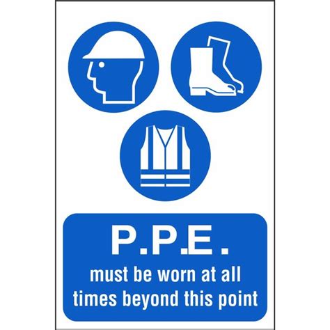 PPE Must Be Worn Beyond This Point Mandatory Workplace Safety Signs