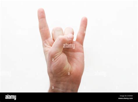 Hand Sign Horns High Resolution Stock Photography and Images - Alamy