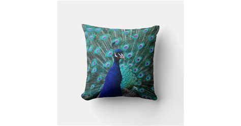 Pretty Peacock Pillow | Zazzle