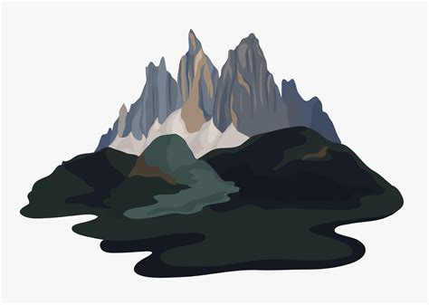 Painted mountain view landscape illustration - Download Free Vectors ...