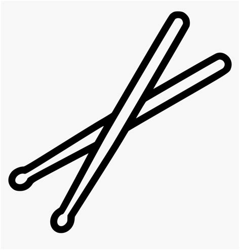 Drumsticks - Drum Sticks Drawing, HD Png Download - kindpng