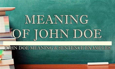 John Doe Meaning & Sentence Examples