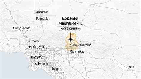 Map: 4.2-Magnitude Earthquake Strikes Southern California - The New York Times