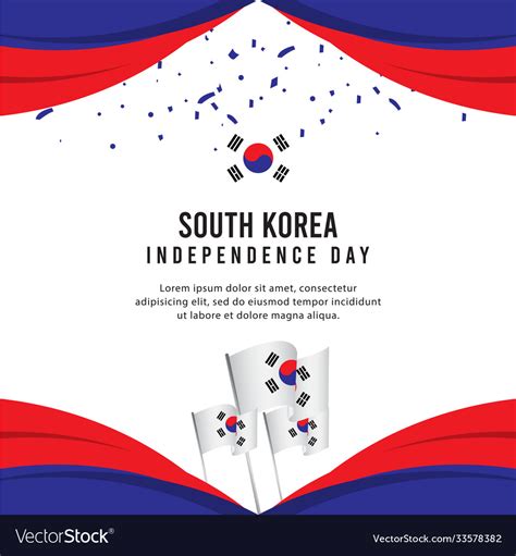 South korea independence day celebration creative Vector Image