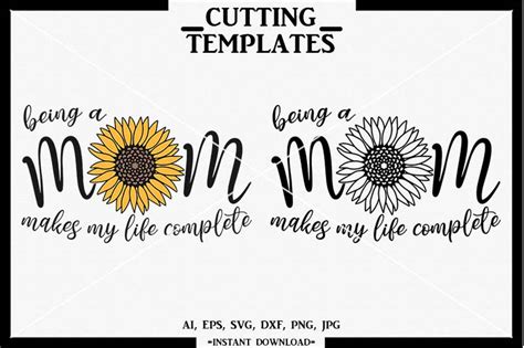 Sunflower SVG, Sunflower, Mom, Silhouette, Cameo, Cricut By Design Time ...