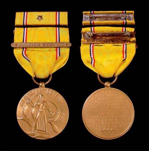 American Defense Medal w/ Foreign Service Bar - MEDALS & DECORATIONS - U.S. Militaria Forum