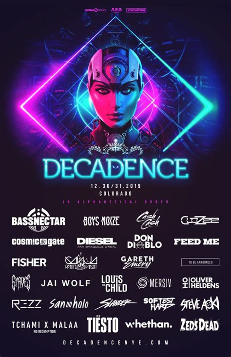 Denver’s Decadence NYE reveals 2019 lineup – Electronic Midwest