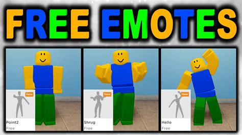 NEW! Roblox EMOTES! GET 3 FREE Emotes!!! - YouTube