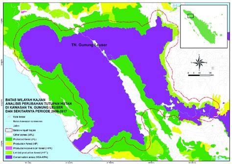 Gambar 1. Peta wilayah kajian, kawasan Taman Nasional Gunung Leuser... | Download Scientific Diagram