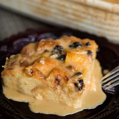 Classic Bread Pudding with Vanilla Caramel Sauce ⋆ Real Housemoms