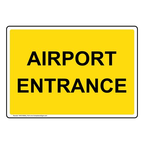 Airport Entrance Sign NHE-50593_YLW