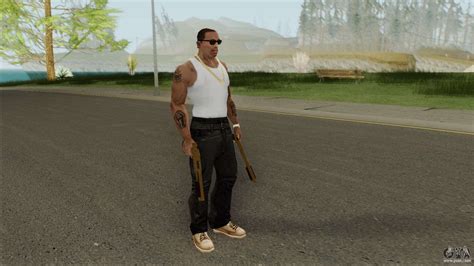 Sawed-Off Shotgun GTA V (Gold) for GTA San Andreas