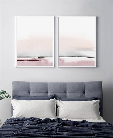 Bedroom Print Set, PRINTABLE Wall Art, Set of 2 Prints, Abstract Wall ...