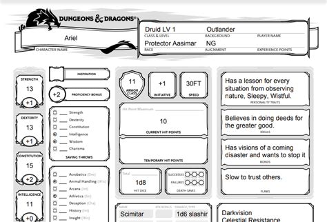 The Outlander 5e Background DnD 5E Character Sheet PDF, 54% OFF