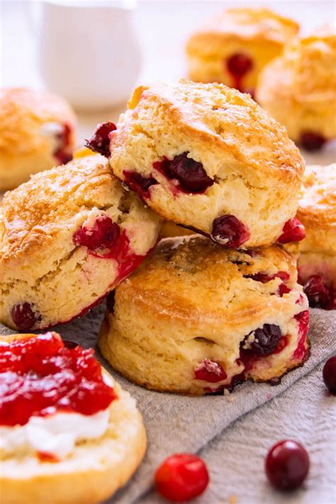 Easy Cranberry Yogurt Scones {Fail Proof Recipe!} | Foodelicacy