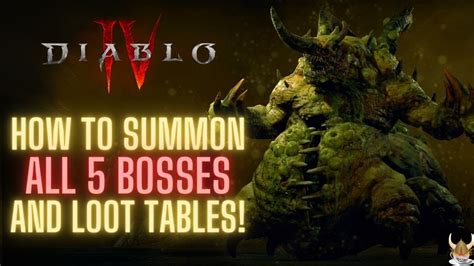 Diablo 4 ULTIMATE Bossing Guide ~ALL INFORMATION NEEDED IN ONE EASY PLACE!! DROPS AND LOCATIONS ...