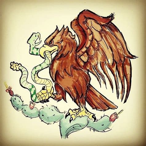 How to Draw Mexico Flag Eagle Step by Step - Grell1971 Lemed1992