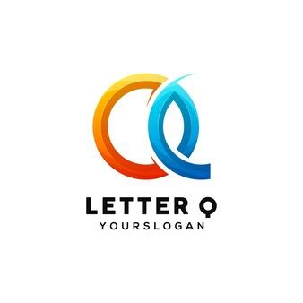 Premium Vector | Letter q colorful logo design template