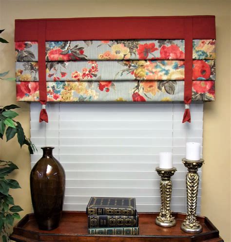 Custom MOCK ROMAN Shade Hidden Rod Pocket Valance with Ties – Hidden ...