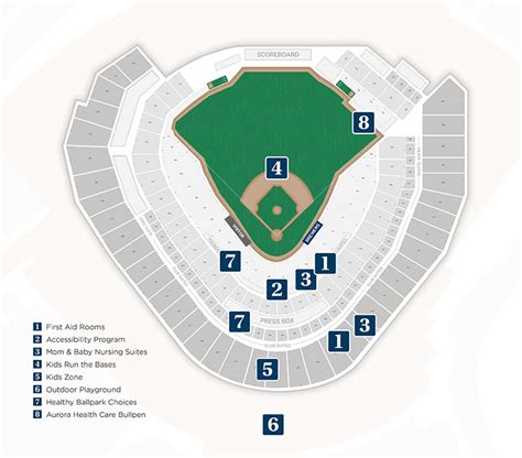 Brewers Stadium Map