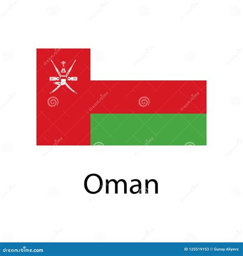 Flag of Oman with Name Icon. Official Colors and Proportion Correctly. National Oman Flag . Oman ...