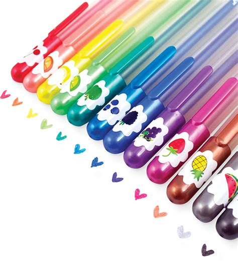 Yummy Yummy Scented Glitter Gel Pens - Set of 12 - Fun Stuff Toys