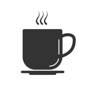 Minimalist Coffee Cup Icon On White Background Isolated Morning Paper ...