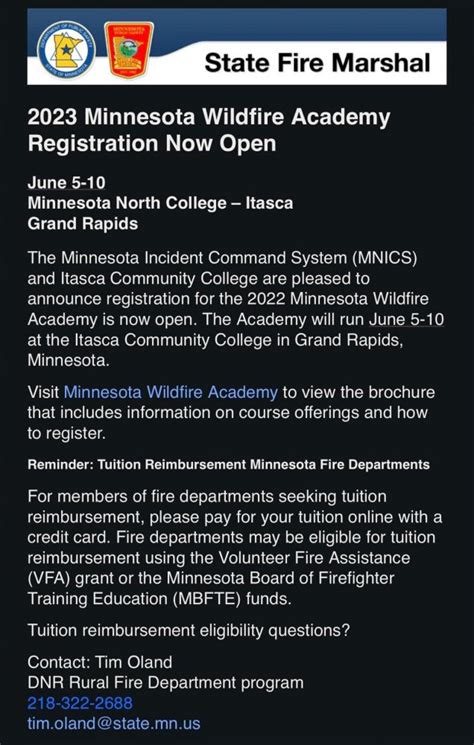 2023 Minnesota Wildfire Academy registration underway!