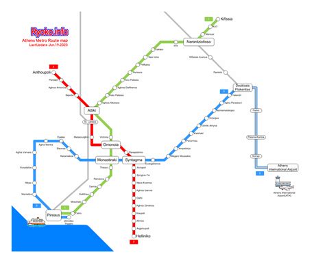 Athens Metro Route map