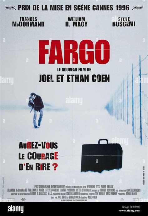 Fargo Year : 1996 USA Director : Joel Coen Movie poster (Fr Stock Photo - Alamy