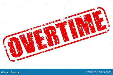 Overtime Red Stamp Text Stock Vector - Image: 45222470