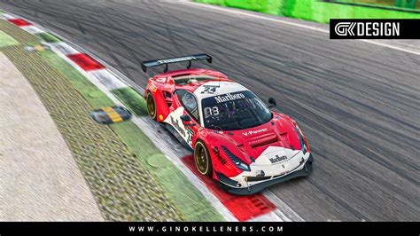 Marlboro Livery - Ferrari 488 GT3 Evo by Gino Kelleners - Trading Paints