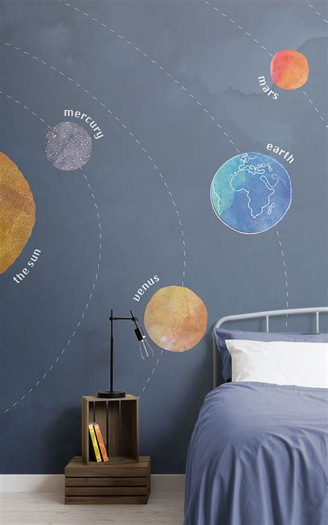 Reach for the stars with this exciting space kids wallpaper mural, inspired by the mysteries and ...