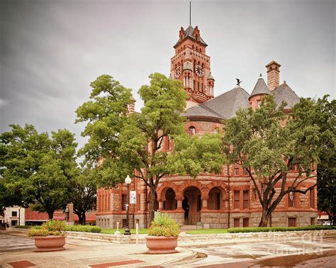 Vintage Architectural Photograph of the Ellis County Courthouse in Waxahachie - North Texas ...