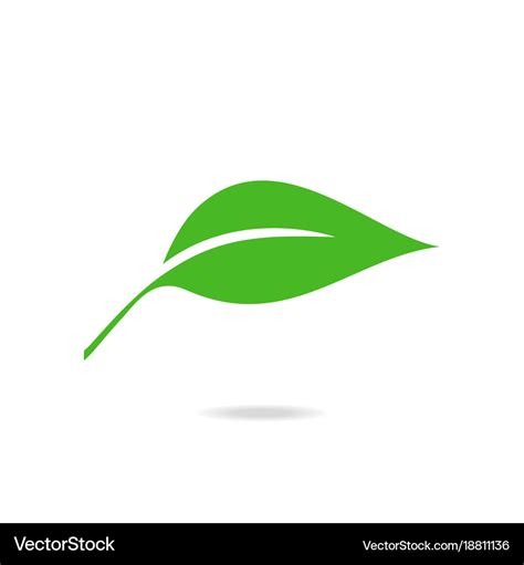 Flat leave icon Royalty Free Vector Image - VectorStock