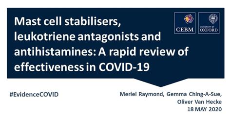 Mast cell stabilisers, leukotriene antagonists and antihistamines: A rapid review of the ...