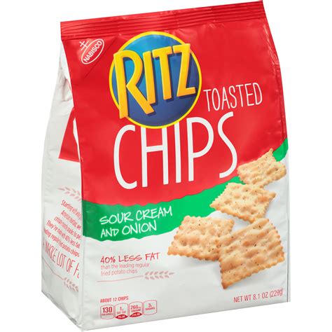 Nabisco Ritz Sour Cream and Onion Toasted Chips 8.1 oz. Bag | La Comprita