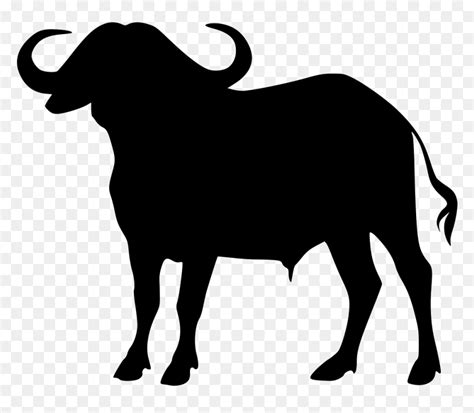 Water Buffalo Clip Art - Water Buffalo Silhouette, HD Png Download - vhv