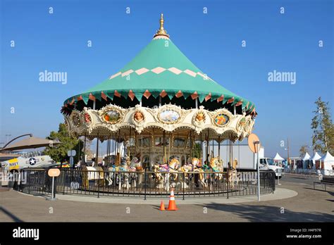 IRVINE, CA - OCTOBER 14, 2016: The Orange County Great Park Carousel Ride. The carousel ride is ...