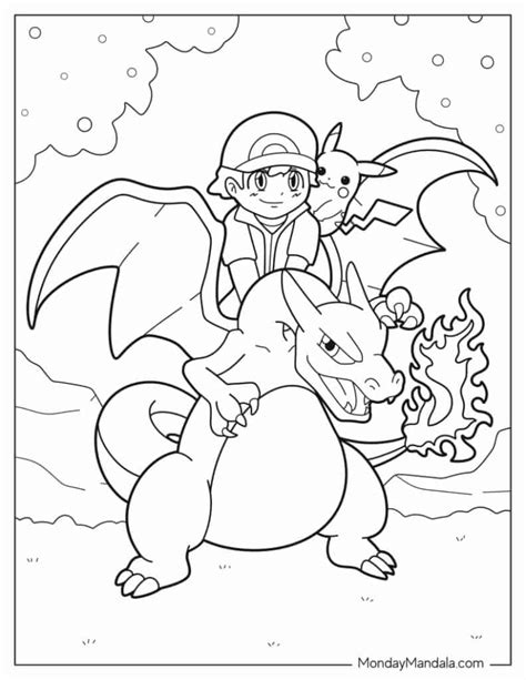 Pokemon X And Y Mega Charizard Coloring Pages