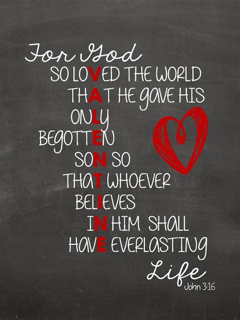 Sweet Blessings: John 3:16 Valentines