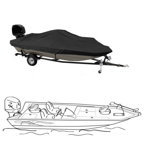 Boat Cover for Conventional Bass Boat Outboard, Select Fit Boat Cover ...