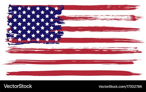 Grunge usa flag Royalty Free Vector Image - VectorStock