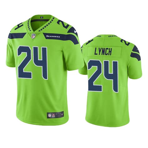 Marshawn Lynch Seahawks Green Color Rush Limited Jersey - Ctjersey.store