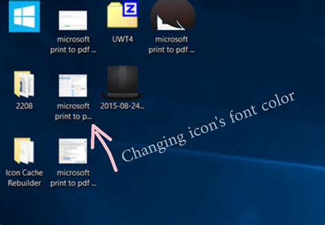 Change Desktop Icon Font Color - Riset