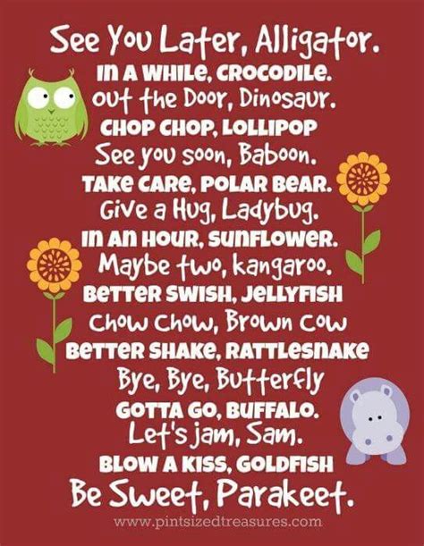 Cute goodbye phrases | Ideas for my kids and grandkids | Pinterest | Kid, To say goodbye and Fun ...