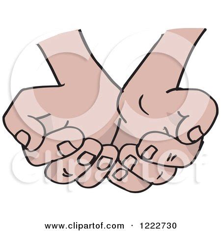 Clipart of Cupped Hands - Royalty Free Vector Illustration by Dennis ...