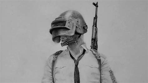 pubg drawing | Realistic pubg character | pubg sketch - YouTube